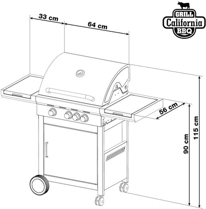 G21 Grătar pe gaz CALIFORNIA BBQ Linia Premium